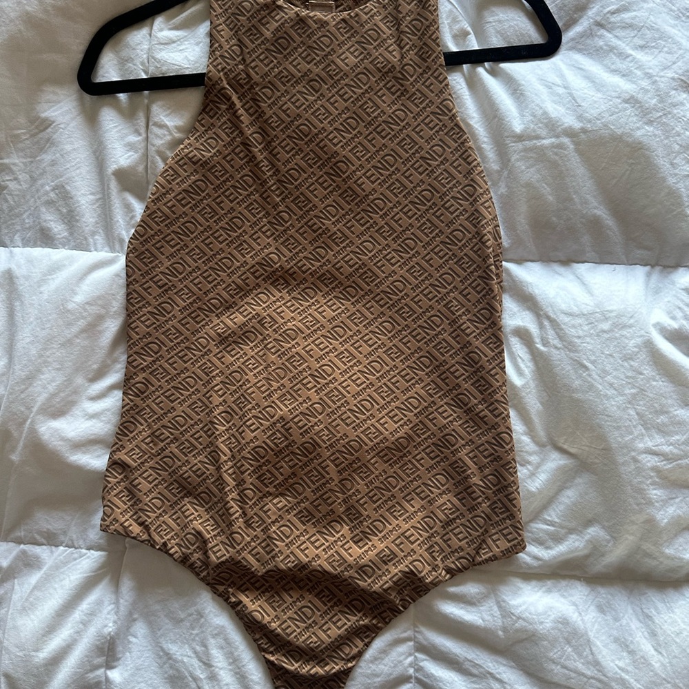 Fendi Brown Monogram Bodysuit